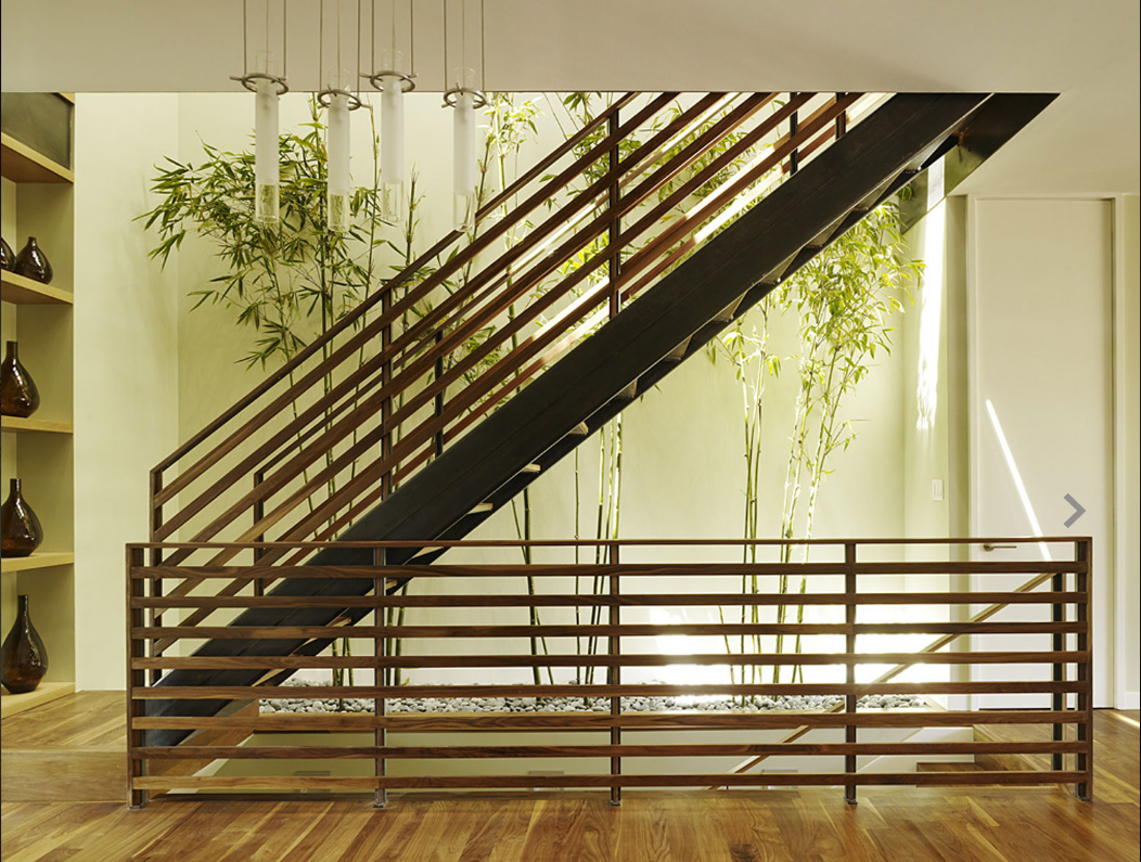 Ограждения лестницы в доме в современном стиле фото