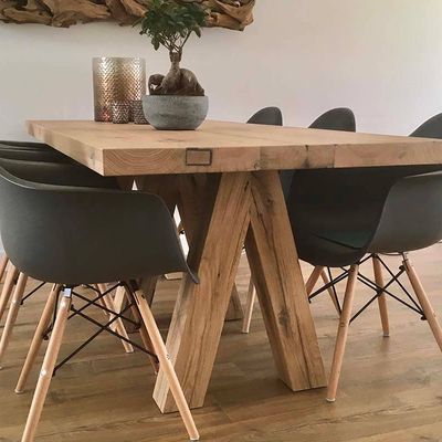 Oud eiken eettafel | Dorette