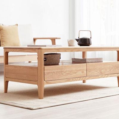 Seattle Natural Solid Oak Small Coffee Table