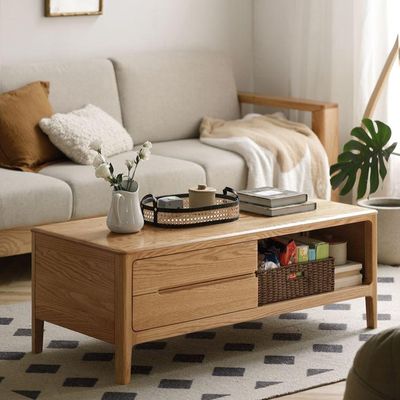 Seattle Natural Solid Oak Coffee Table