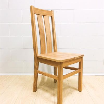 Neutral Solid OAK Dining Chair Oak Padding