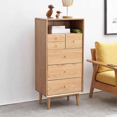 Oslo Natural Solid Oak Slim Chest of Drawers