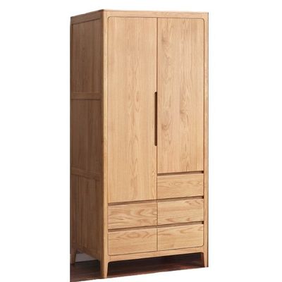 Seattle Natural Solid Oak Double Wardrobe