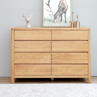 Humbie Natural Solid Oak 8 Drawers Chest