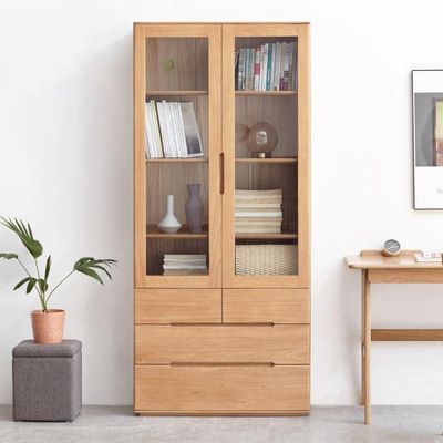 Manchester Natural Solid Oak Display Cabinet