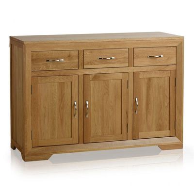 Chamfer Natural Solid Oak Large Sideboard