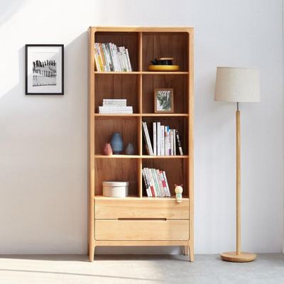 Seattle Natural Solid Oak Tall Bookcase