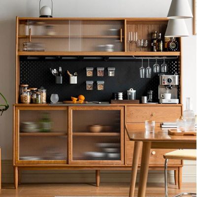 Prunus Solid Cherry Large Buffet With Hutch Dresser