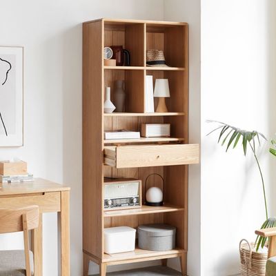 Oslo Natural Solid Oak Bookcase