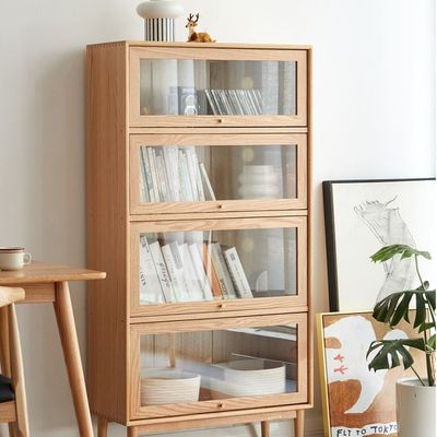 Latvia Designer Solid Oak Display Bookcase Unit