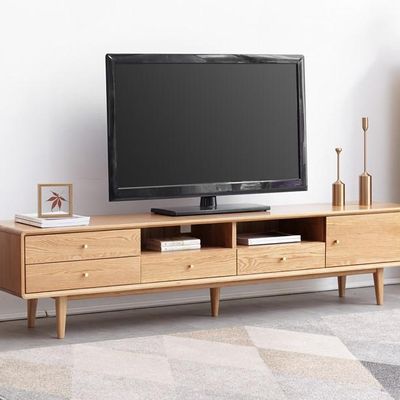 Oslo Natural Solid Oak Large Entertainment Unit