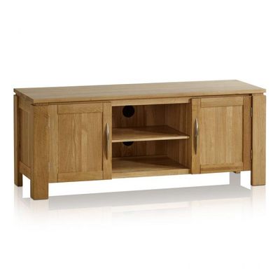 Osaka Natural Solid Oak Large TV Cabinet - Clearance