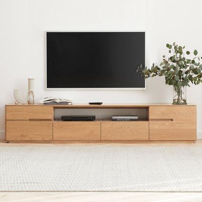 Manchester Natural Solid Oak large TV Unit