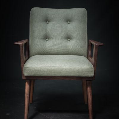 UPHOLSTERED MIDCENTURY SOLID TIMBER ARMCHAIR 02